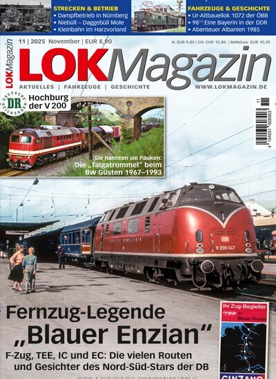 Titelbild der Ausgabe 11/2025 von LOK Magazin. Diese Zeitschrift und viele weitere Reisemagazine, Freizeitmagazine und Wissensmagazine als Abo oder epaper bei United Kiosk online kaufen.