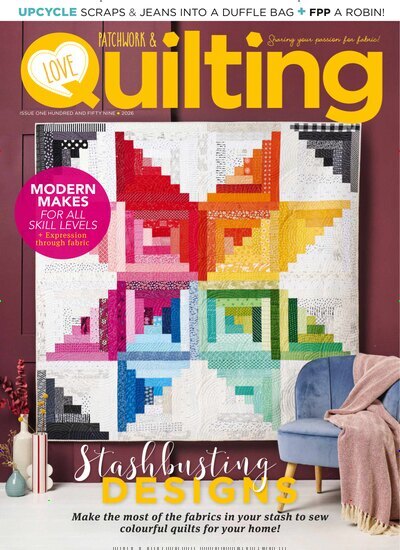 Titelbild der Ausgabe 1/2026 von Love Patchwork & Quilting. Diese Zeitschrift und viele weitere Modemagazine und DIY-Magazine als Abo oder epaper bei United Kiosk online kaufen.