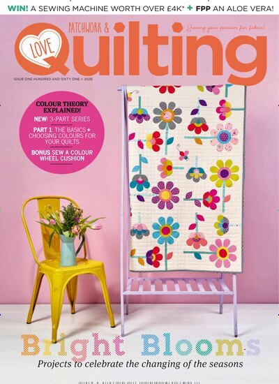 Titelbild der Ausgabe 3/2026 von Love Patchwork & Quilting. Diese Zeitschrift und viele weitere Modemagazine und DIY-Magazine als Abo oder epaper bei United Kiosk online kaufen.