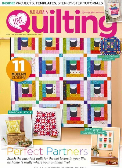 Titelbild der Ausgabe 6/2026 von Love Patchwork & Quilting. Diese Zeitschrift und viele weitere Modemagazine und DIY-Magazine als Abo oder epaper bei United Kiosk online kaufen.