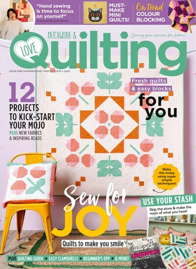 Titelbild der Ausgabe 124/2023 von Love Patchwork & Quilting. Diese Zeitschrift und viele weitere Modemagazine und DIY-Magazine als Abo oder epaper bei United Kiosk online kaufen.