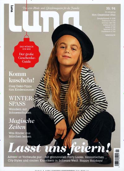 Titelbild der Ausgabe 94/2022 von Luna. Diese Zeitschrift und viele weitere Modemagazine und DIY-Magazine als Abo oder epaper bei United Kiosk online kaufen.