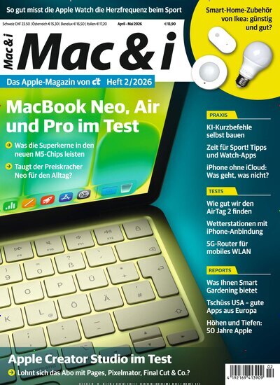 Titelbild der Ausgabe 2/2026 von Mac & i. Diese Zeitschrift und viele weitere Computerzeitschriften, Tabletmagazine und Smartphonemagazine als Abo oder epaper bei United Kiosk online kaufen.