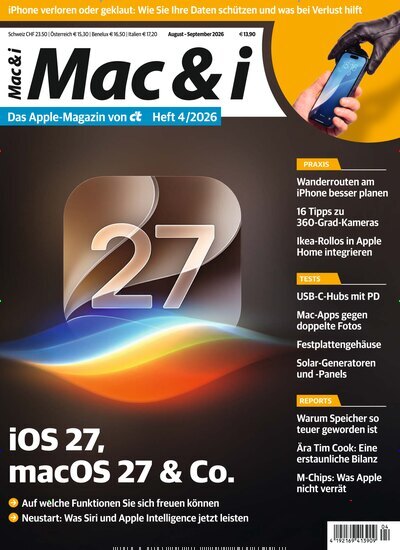 Titelbild der Ausgabe 4/2026 von Mac & i. Diese Zeitschrift und viele weitere Computerzeitschriften, Tabletmagazine und Smartphonemagazine als Abo oder epaper bei United Kiosk online kaufen.