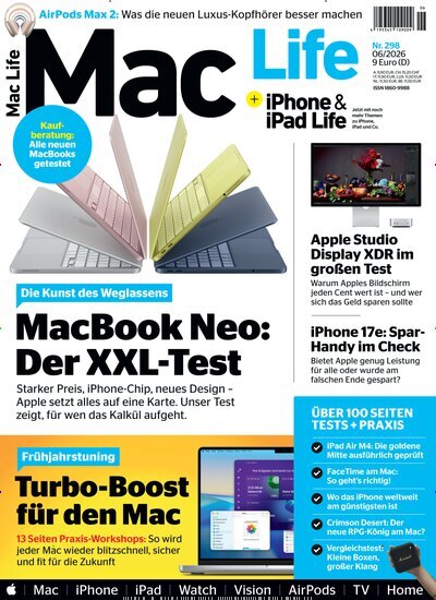 Titelbild der Ausgabe 6/2026 von Mac Life. Diese Zeitschrift und viele weitere Computerzeitschriften, Tabletmagazine und Smartphonemagazine als Abo oder epaper bei United Kiosk online kaufen.