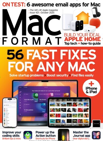 Titelbild der Ausgabe 421/2025 von MacFormat. Diese Zeitschrift und viele weitere Computerzeitschriften, Tabletmagazine und Smartphonemagazine als Abo oder epaper bei United Kiosk online kaufen.