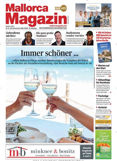 Titelbild der Ausgabe 10/2026 von Mallorca Magazin. Diese Zeitschrift und viele weitere Wirtschaftsmagazine und Politikmagazine als Abo oder epaper bei United Kiosk online kaufen.