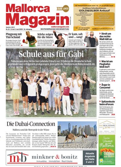 Titelbild der Ausgabe 24/2025 von Mallorca Magazin. Diese Zeitschrift und viele weitere Wirtschaftsmagazine und Politikmagazine als Abo oder epaper bei United Kiosk online kaufen.