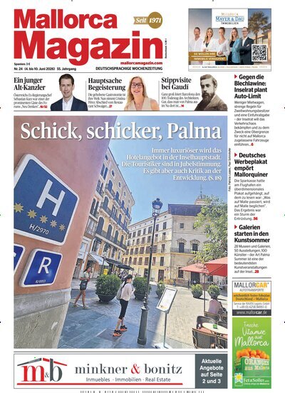 Titelbild der Ausgabe 24/2026 von Mallorca Magazin. Diese Zeitschrift und viele weitere Wirtschaftsmagazine und Politikmagazine als Abo oder epaper bei United Kiosk online kaufen.