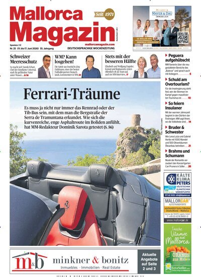 Titelbild der Ausgabe 25/2026 von Mallorca Magazin. Diese Zeitschrift und viele weitere Wirtschaftsmagazine und Politikmagazine als Abo oder epaper bei United Kiosk online kaufen.