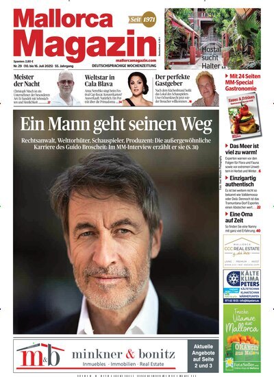 Titelbild der Ausgabe 29/2025 von Mallorca Magazin. Diese Zeitschrift und viele weitere Wirtschaftsmagazine und Politikmagazine als Abo oder epaper bei United Kiosk online kaufen.