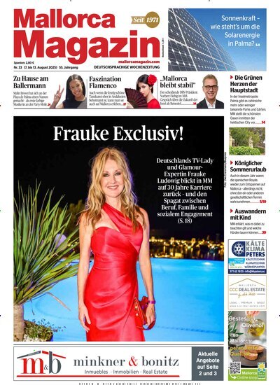 Titelbild der Ausgabe 33/2025 von Mallorca Magazin. Diese Zeitschrift und viele weitere Wirtschaftsmagazine und Politikmagazine als Abo oder epaper bei United Kiosk online kaufen.