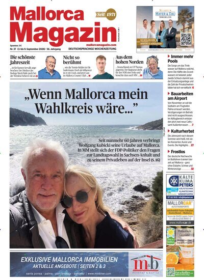 Titelbild der Ausgabe 37/2026 von Mallorca Magazin. Diese Zeitschrift und viele weitere Wirtschaftsmagazine und Politikmagazine als Abo oder epaper bei United Kiosk online kaufen.