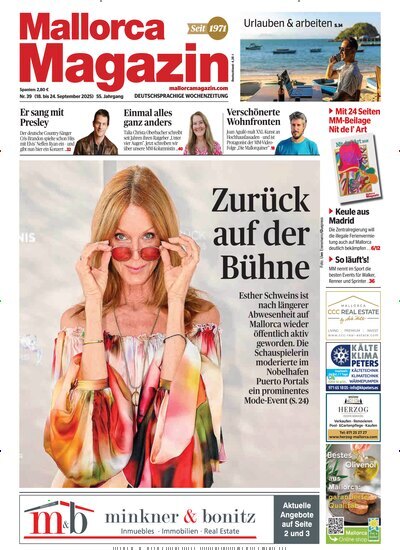 Titelbild der Ausgabe 39/2025 von Mallorca Magazin. Diese Zeitschrift und viele weitere Wirtschaftsmagazine und Politikmagazine als Abo oder epaper bei United Kiosk online kaufen.
