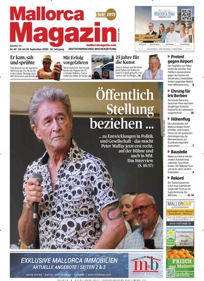 Titelbild der Ausgabe 40/2026 von Mallorca Magazin. Diese Zeitschrift und viele weitere Wirtschaftsmagazine und Politikmagazine als Abo oder epaper bei United Kiosk online kaufen.