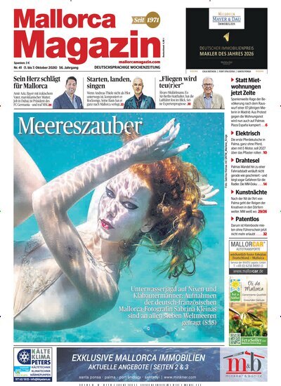 Titelbild der Ausgabe 41/2026 von Mallorca Magazin. Diese Zeitschrift und viele weitere Wirtschaftsmagazine und Politikmagazine als Abo oder epaper bei United Kiosk online kaufen.