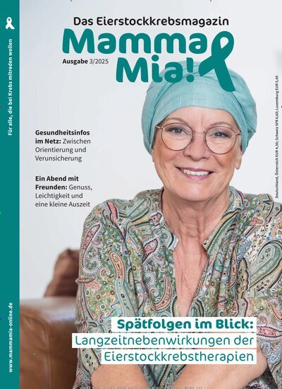 Titelbild der Ausgabe 3/2025 von Mamma Mia! Das Eierstockkrebsmagazin. Diese Zeitschrift und viele weitere Elternzeitschriften und Tierzeitschriften als Abo oder epaper bei United Kiosk online kaufen.