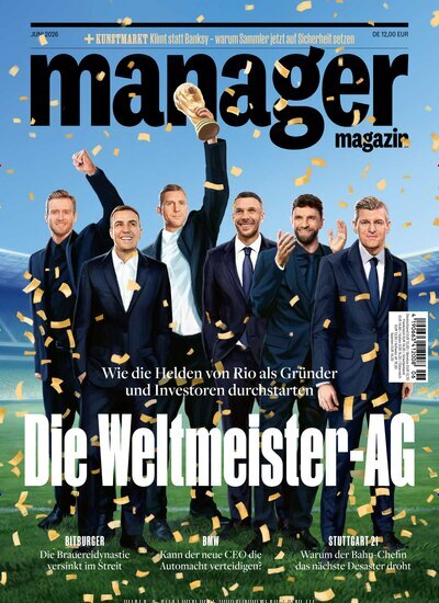 Titelbild der Ausgabe 6/2026 von manager magazin. Diese Zeitschrift und viele weitere Wirtschaftsmagazine und Politikmagazine als Abo oder epaper bei United Kiosk online kaufen.