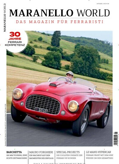 Titelbild der Ausgabe 1/2023 von Maranello World. Diese Zeitschrift und viele weitere Automagazine und Motorradzeitschriften als Abo oder epaper bei United Kiosk online kaufen.