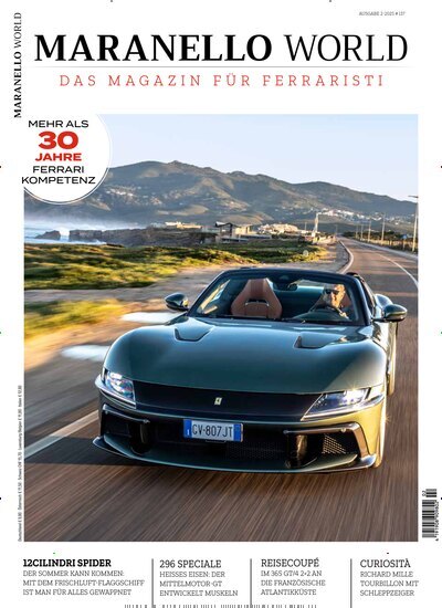 Titelbild der Ausgabe 2/2025 von Maranello World. Diese Zeitschrift und viele weitere Automagazine und Motorradzeitschriften als Abo oder epaper bei United Kiosk online kaufen.