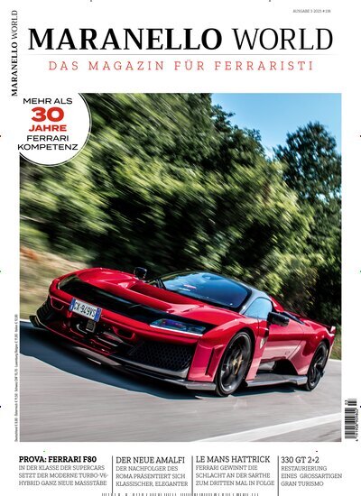 Titelbild der Ausgabe 3/2025 von Maranello World. Diese Zeitschrift und viele weitere Automagazine und Motorradzeitschriften als Abo oder epaper bei United Kiosk online kaufen.