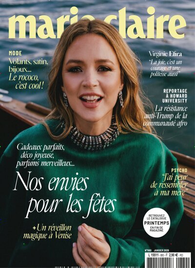 Titelbild der Ausgabe 12/2025 von Marie Claire Frankreich. Diese Zeitschrift und viele weitere Frauenzeitschriften als Abo oder epaper bei United Kiosk online kaufen.
