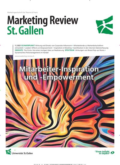 Titelbild der Ausgabe 1/2021 von Marketing Review St. Gallen. Diese Zeitschrift und viele weitere Businessmagazine als Abo oder epaper bei United Kiosk online kaufen.