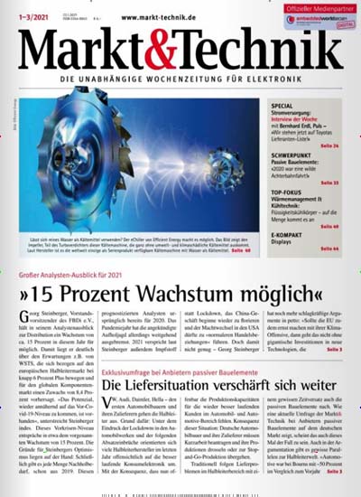 Titelbild der Ausgabe 3/2021 von Markt & Technik. Diese Zeitschrift und viele weitere Industriemagazine und Handwerkmagazine als Abo oder epaper bei United Kiosk online kaufen.