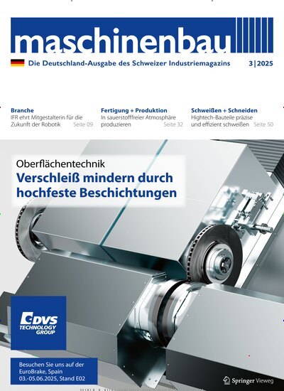 Titelbild der Ausgabe 3/2025 von maschinenbau. Diese Zeitschrift und viele weitere Industriemagazine und Handwerkmagazine als Abo oder epaper bei United Kiosk online kaufen.
