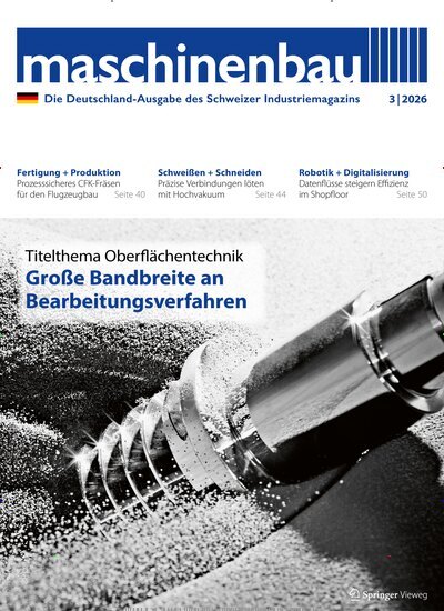 Titelbild der Ausgabe 3/2026 von maschinenbau. Diese Zeitschrift und viele weitere Industriemagazine und Handwerkmagazine als Abo oder epaper bei United Kiosk online kaufen.