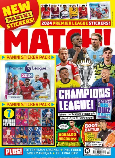 Titelbild der Ausgabe 8/2024 von Match!. Diese Zeitschrift und viele weitere Sportmagazine als Abo oder epaper bei United Kiosk online kaufen.
