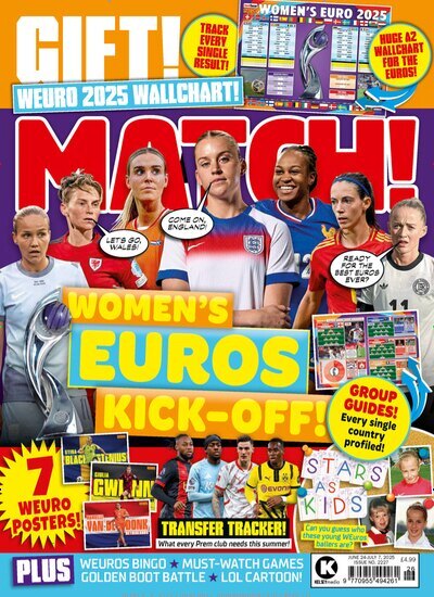 Titelbild der Ausgabe 12/2025 von Match!. Diese Zeitschrift und viele weitere Sportmagazine als Abo oder epaper bei United Kiosk online kaufen.