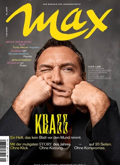 Titelbild der Ausgabe 1/2026 von Max . Diese Zeitschrift und viele weitere Lifestylemagazine und Peoplemagazine als Abo oder epaper bei United Kiosk online kaufen.