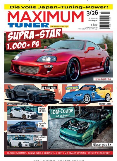 Titelbild der Ausgabe 3/2026 von Maximum Tuner. Diese Zeitschrift und viele weitere Automagazine und Motorradzeitschriften als Abo oder epaper bei United Kiosk online kaufen.