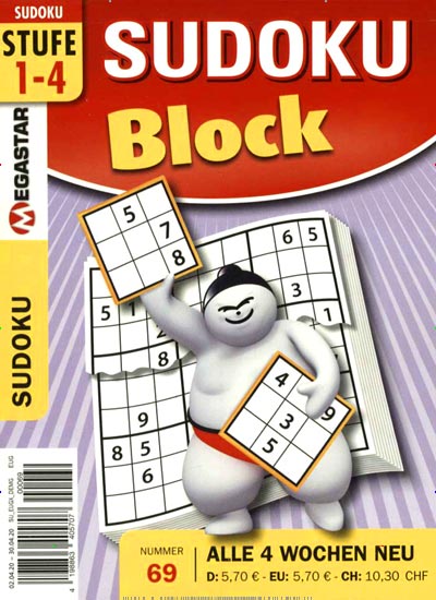 Titelbild der Ausgabe 69/2020 von Megastar Sudoku Block. Diese Zeitschrift und viele weitere Groschenromane und Rätselhefte als Abo oder epaper bei United Kiosk online kaufen.