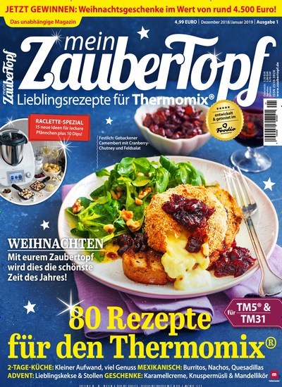 mein ZauberTopf Kombi-Abo aktuelles Titelbild Ausgabe 1/2019 Aktuelles Titelbild von mein ZauberTopf Kombi-Abo. Entdecken Sie jetzt die Ausgabe 1/2019. Lesen Sie gerne Kochzeitschriften und Backzeitschriften? Dann empfehlen wir Ihnen mein ZauberTopf Kombi-Abo als Kombi-Abo zum Lesen als gedruckte Ausgabe, als digitale Ausgabe im Web und als epaper per App.