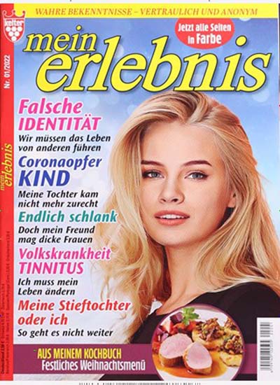 Titelbild der Ausgabe 2/2022 von Mein Erlebnis. Diese Zeitschrift und viele weitere Frauenzeitschriften als Abo oder epaper bei United Kiosk online kaufen.