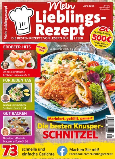 Titelbild der Ausgabe 6/2025 von Mein Lieblings-Rezept. Diese Zeitschrift und viele weitere Kochzeitschriften und Backzeitschriften als Abo oder epaper bei United Kiosk online kaufen.