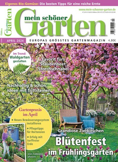 Titelbild der Ausgabe 4/2024 von Mein schöner Garten. Diese Zeitschrift und viele weitere Gartenzeitschriften und Wohnzeitschriften als Abo oder epaper bei United Kiosk online kaufen.