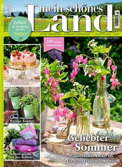 Titelbild der Ausgabe 3/2023 von Mein schönes Land. Diese Zeitschrift und viele weitere Gartenzeitschriften und Wohnzeitschriften als Abo oder epaper bei United Kiosk online kaufen.