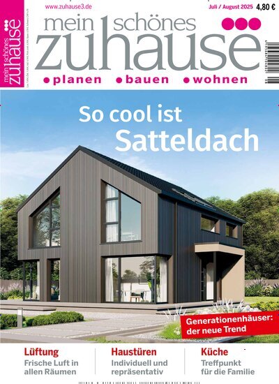 Titelbild der Ausgabe 8/2025 von mein schönes zuhause³. Diese Zeitschrift und viele weitere Gartenzeitschriften und Wohnzeitschriften als Abo oder epaper bei United Kiosk online kaufen.
