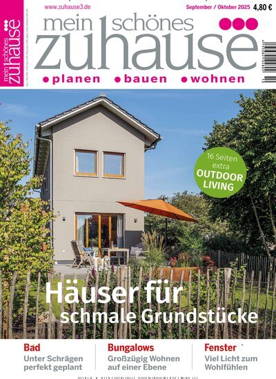 Titelbild der Ausgabe 10/2025 von mein schönes zuhause³. Diese Zeitschrift und viele weitere Gartenzeitschriften und Wohnzeitschriften als Abo oder epaper bei United Kiosk online kaufen.