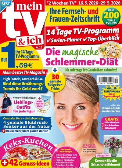 Titelbild der Ausgabe 10/2026 von Mein TV & ich. Diese Zeitschrift und viele weitere Programmzeitschriften als Abo oder epaper bei United Kiosk online kaufen.