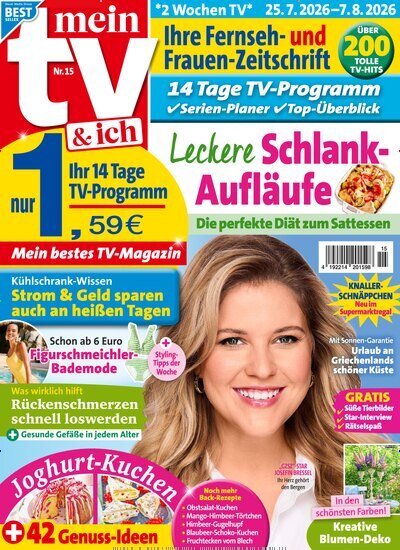 Titelbild der Ausgabe 15/2026 von Mein TV & ich. Diese Zeitschrift und viele weitere Programmzeitschriften als Abo oder epaper bei United Kiosk online kaufen.