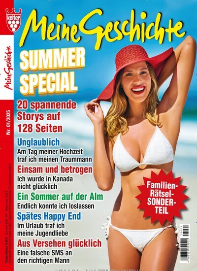 Titelbild der Ausgabe 1/2025 von Meine Geschichte Summer Special. Diese Zeitschrift und viele weitere Frauenzeitschriften als Abo oder epaper bei United Kiosk online kaufen.