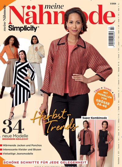 Titelbild der Ausgabe 3/2026 von Meine Nähmode. Diese Zeitschrift und viele weitere Modemagazine und DIY-Magazine als Abo oder epaper bei United Kiosk online kaufen.