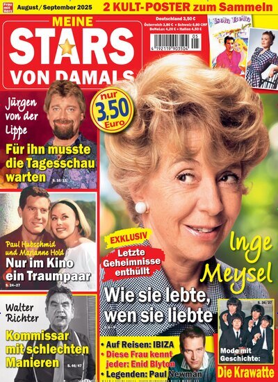 Titelbild der Ausgabe 5/2025 von Meine Stars von damals. Diese Zeitschrift und viele weitere Frauenzeitschriften als Abo oder epaper bei United Kiosk online kaufen.
