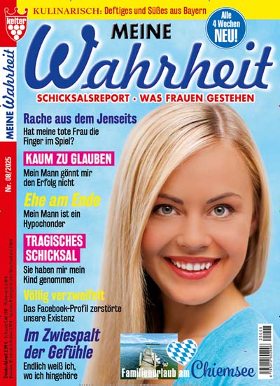 Titelbild der Ausgabe 8/2025 von Meine Wahrheit. Diese Zeitschrift und viele weitere Frauenzeitschriften als Abo oder epaper bei United Kiosk online kaufen.