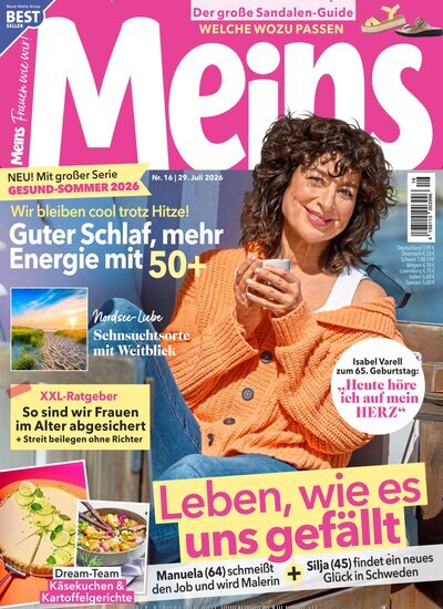Titelbild der Ausgabe 16/2026 von Meins. Diese Zeitschrift und viele weitere Frauenzeitschriften als Abo oder epaper bei United Kiosk online kaufen.