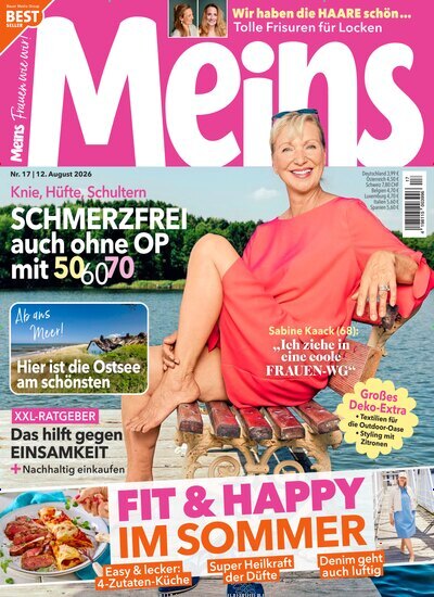 Titelbild der Ausgabe 17/2026 von Meins. Diese Zeitschrift und viele weitere Frauenzeitschriften als Abo oder epaper bei United Kiosk online kaufen.